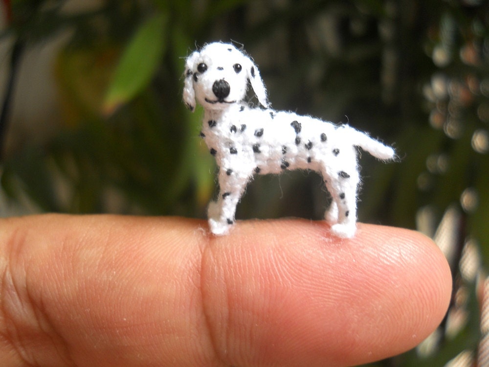 Miniature Dalmatian Puppy Tiny Crochet Dog Stuffed Animals Made To SuAmi