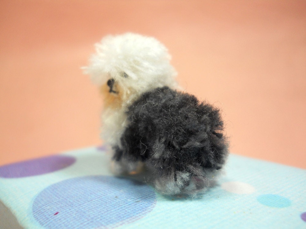 Old English Sheepdog - Tiny Crochet Miniature Dog Stuffed Animals - Made To Order