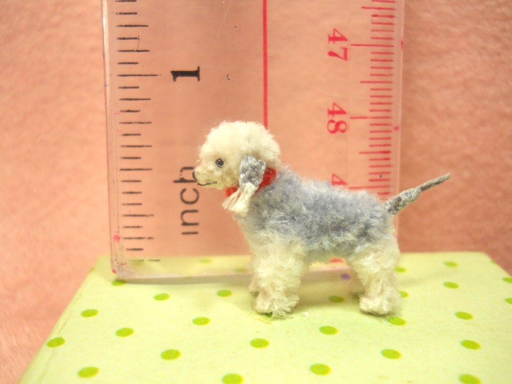 Bedlington Terrier - Tiny Crochet Miniature Dog Stuffed Animals - Made To Order