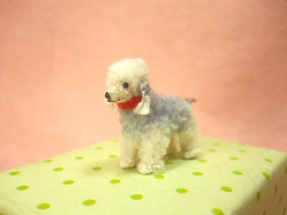 Bedlington Terrier - Tiny Crochet Miniature Dog Stuffed Animals - Made To Order