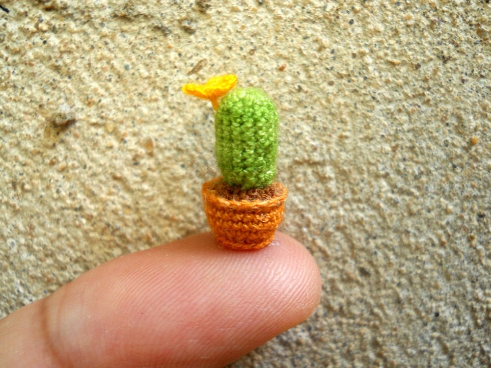 Micro Cactus Type 05 -Tiny Crochet Cactus Amigurumi Plant - Made to Order