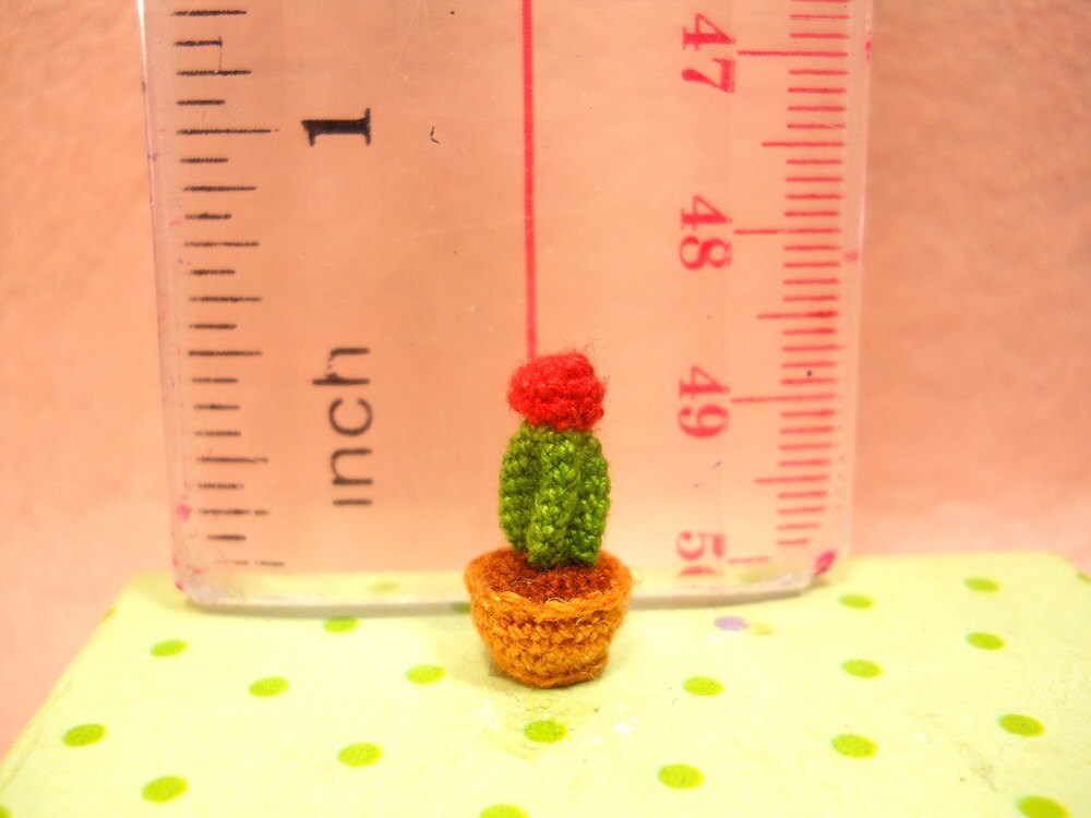 Micro Cactus Type 03 -Tiny Crochet Cactus Amigurumi Plant - Made to Order