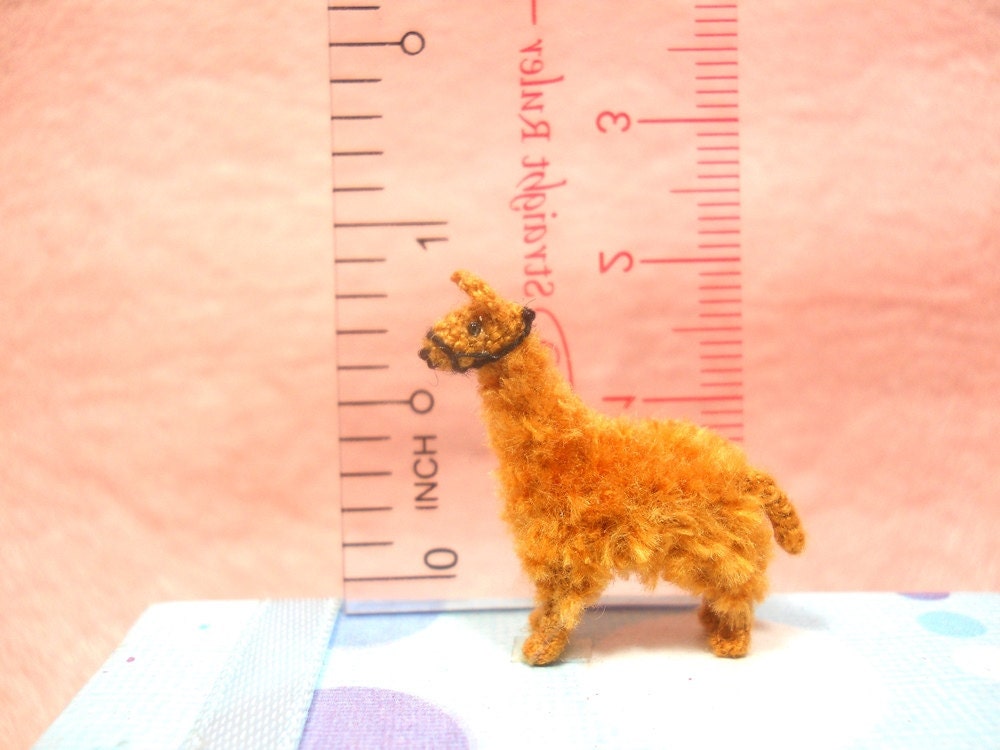 Miniature Llama - Micro Amigurumi Crochet Stuffed Animals - Made To Order
