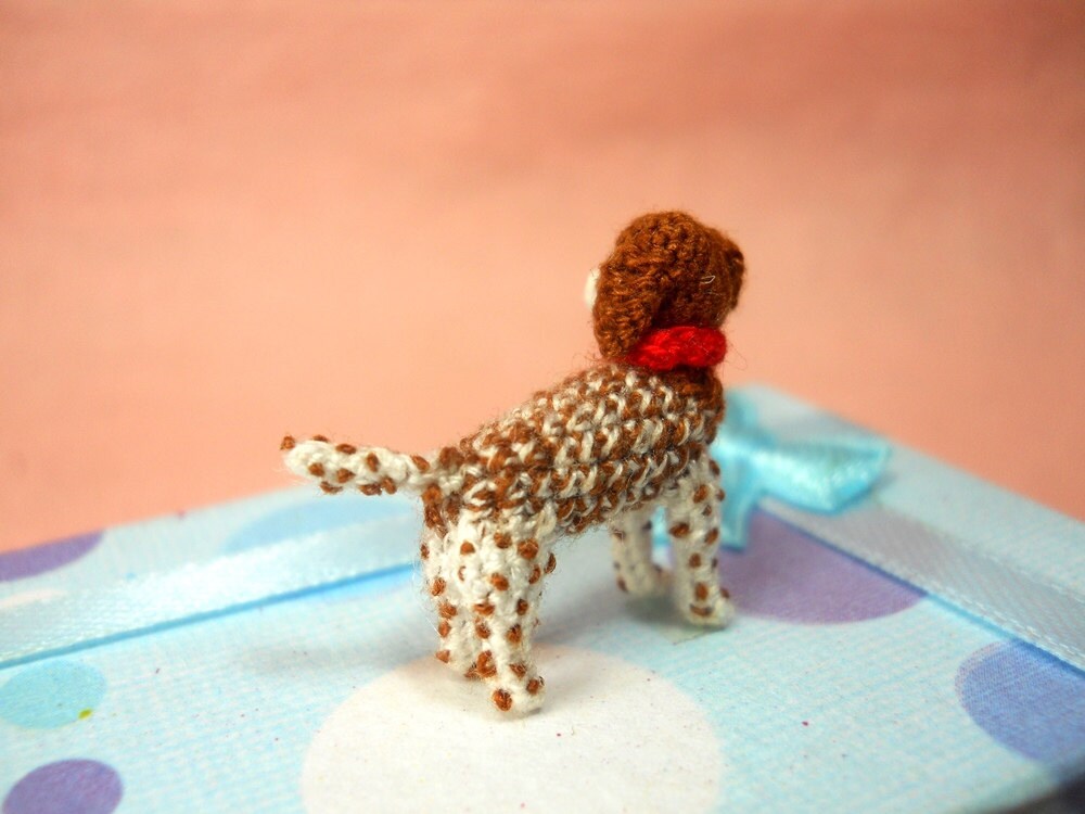 Miniature Pointer Dog - Tiny Crochet Dog Stuffed Animals - Made To Order