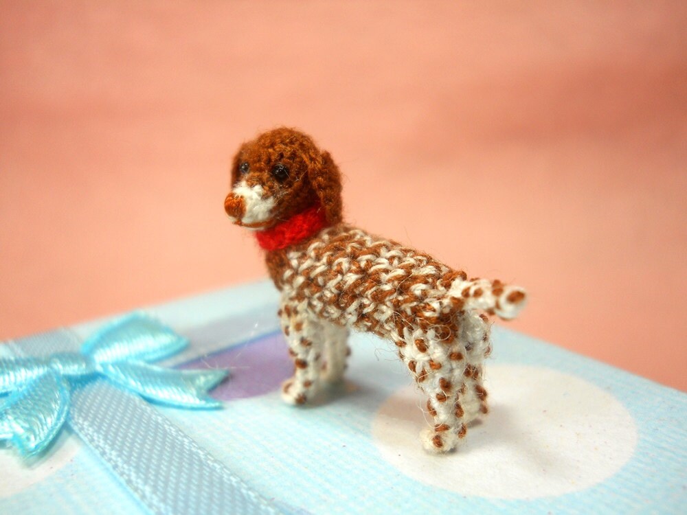 Miniature Pointer Dog - Tiny Crochet Dog Stuffed Animals - Made To Order
