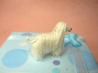 1 Inch Afghan Hound - Micro Crochet Miniature Dog Stuffed Animals - Made To Order
