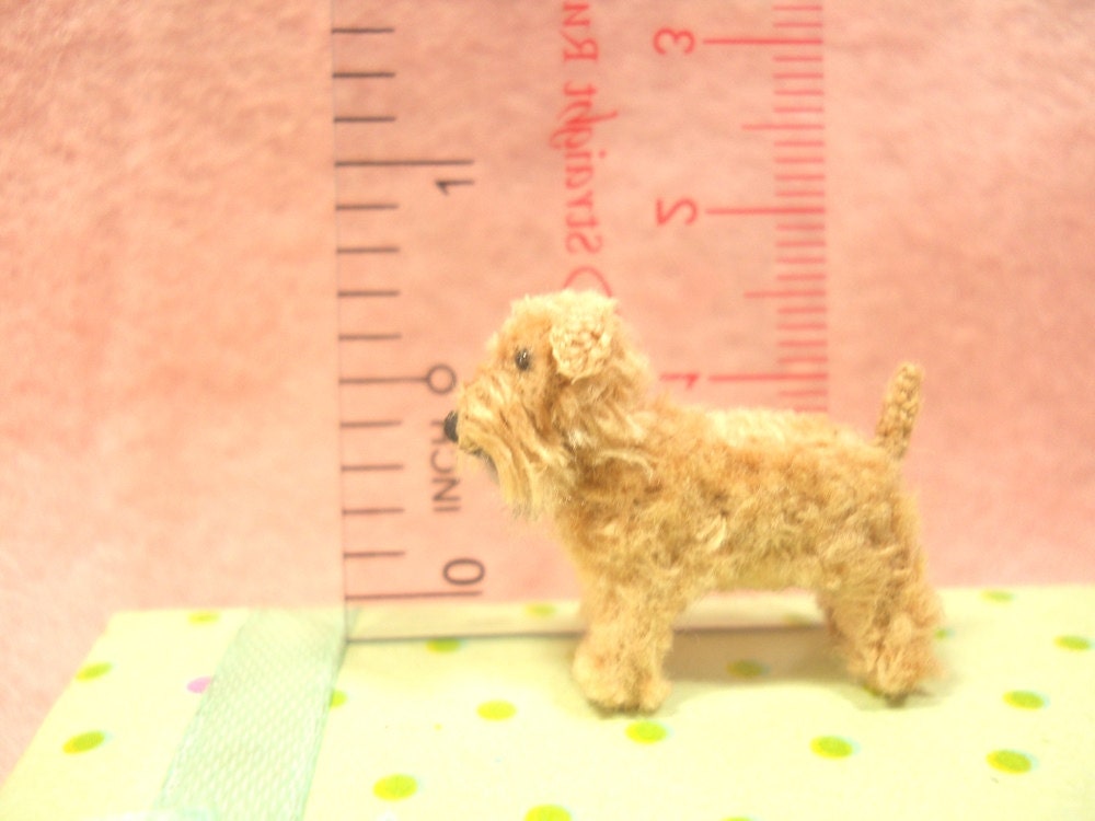 Wheaten Terrier - Tiny Crochet Mini Amigurumi Dog Stuff Animal - Made To Order
