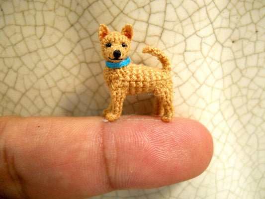Miniature Dingo Puppy - Tiny Crochet Dog Stuffed Animals - Made To Order