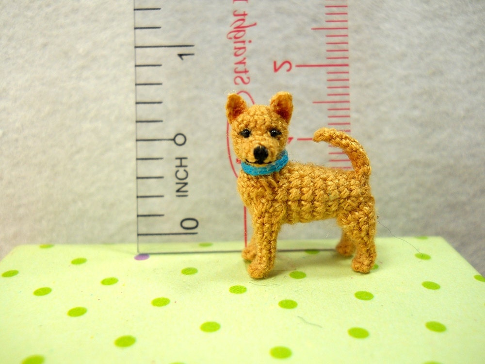 Miniature Dingo Puppy - Tiny Crochet Dog Stuffed Animals - Made To Order