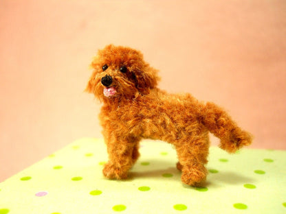 Brown Labradoodle - Tiny Crochet Miniature Dog Stuffed Animals - Made To Order