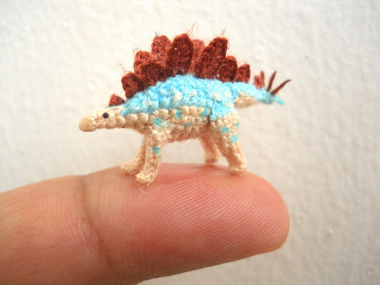 Micro Stegosaurus - Crochet Miniature Dinosaur - Made To Order