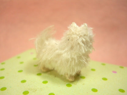 Miniature White Pomeranian - Tiny Crochet Dog Stuffed Animals - Made To Order