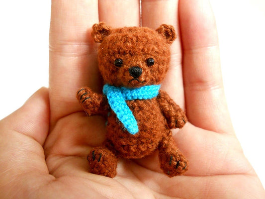 Mini Crocheted Bear - Miniature Bear Stuffed Animals - Made To Order