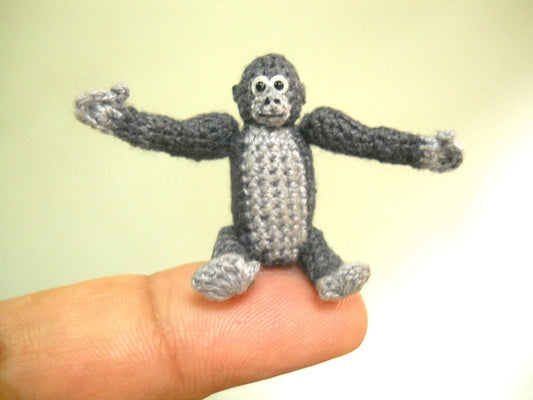 Miniature Crochet Gorilla  - Made to Order
