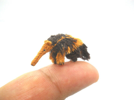 Miniature Giant Anteater - Crochet Stuffed Animal, Mini Anteater.