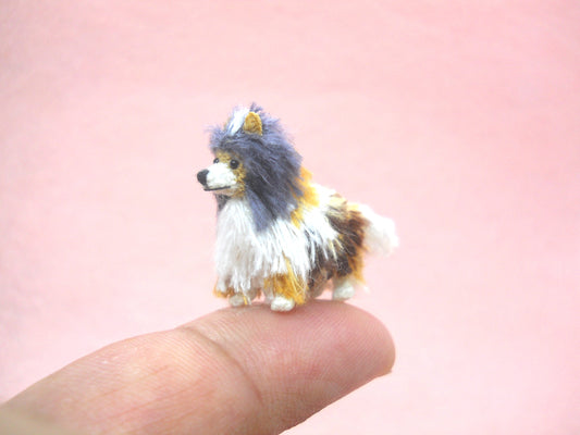 Miniature Crochet Sheltie - Shetland Sheepdog, Miniature Dog Stuffed Animal.