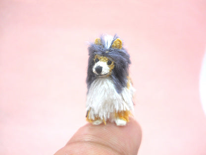 Miniature Crochet Sheltie - Shetland Sheepdog, Miniature Dog Stuffed Animal.