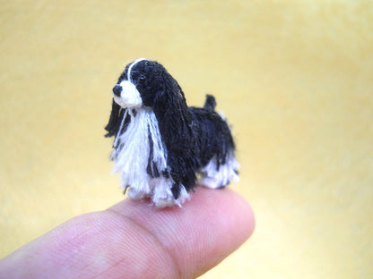 Miniature Springer Spaniel - English Springer Spaniel, Tiny Crochet Dog Stuffed Animal.