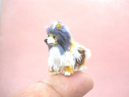 Miniature Crochet Sheltie - Shetland Sheepdog, Miniature Dog Stuffed Animal.