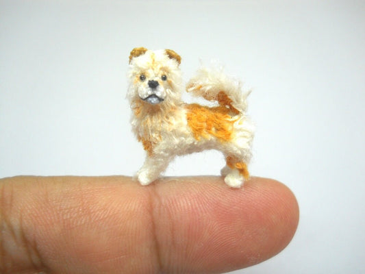 Miniature Chow Chow - Mini Amigurumi Crochet Miniature Dog - Made To Order