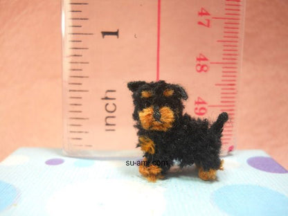 Miniature Yorkipoo - Tiny Crochet Miniature Dog Stuffed Animals - Made To Order