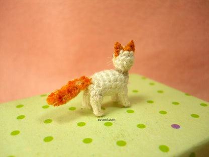 Miniature Turkish Van Cat - Micro Crochet Cat Kitten Amigurumi Stuffed Animal - Made to Order