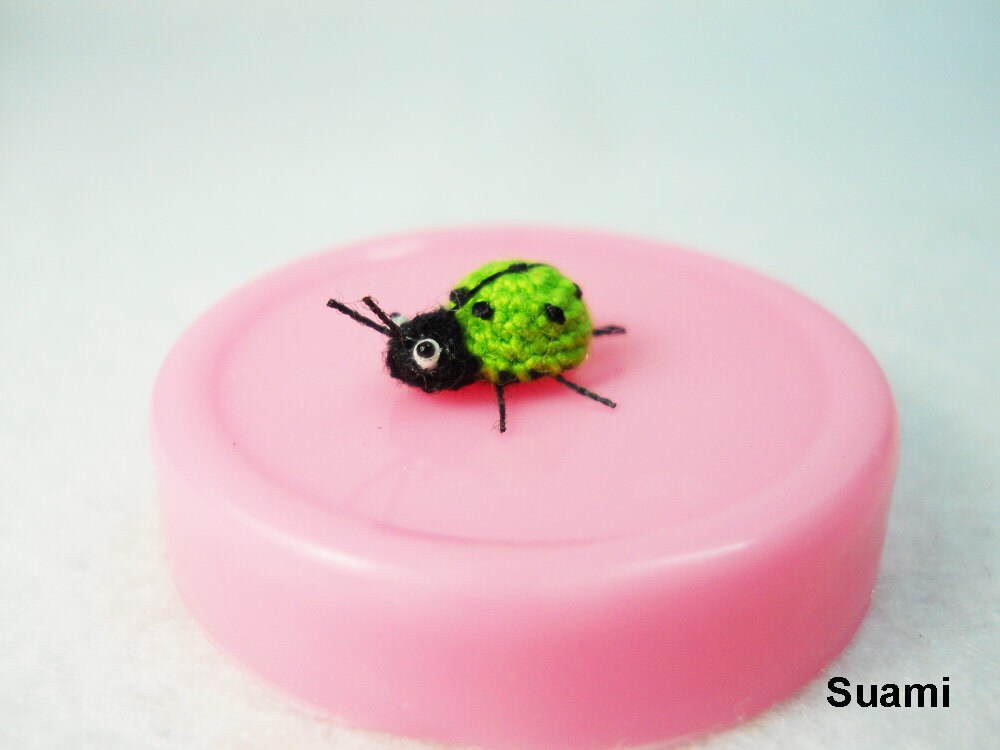 Green Ladybug - Micro Crochet Miniature Ladybug