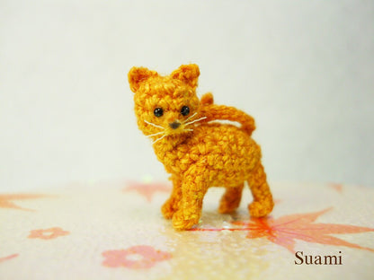 Tiny Crochet Kitty Cat - Micro Amigurumi Miniature Kitten Toy Stuffed Animal - Made to Order