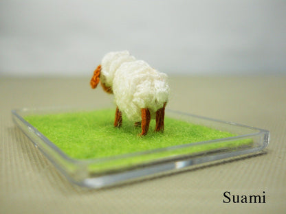 1/2 Inch Micro Mini Sheep - Tiny Amigurumi Crochet Miniature Sheep Lamb - Made To Order