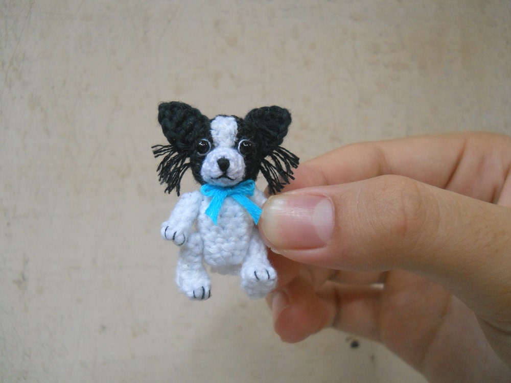 Papillon - Crochet Miniature Dog Stuffed Animals - Made To Order