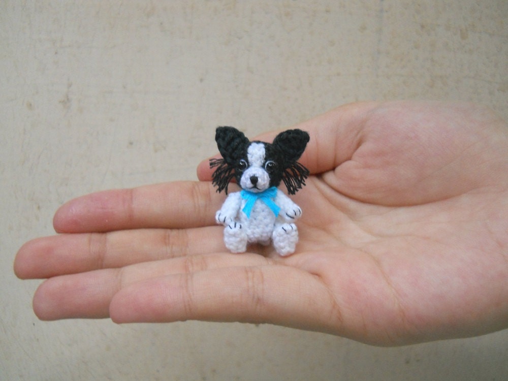 Papillon - Crochet Miniature Dog Stuffed Animals - Made To Order