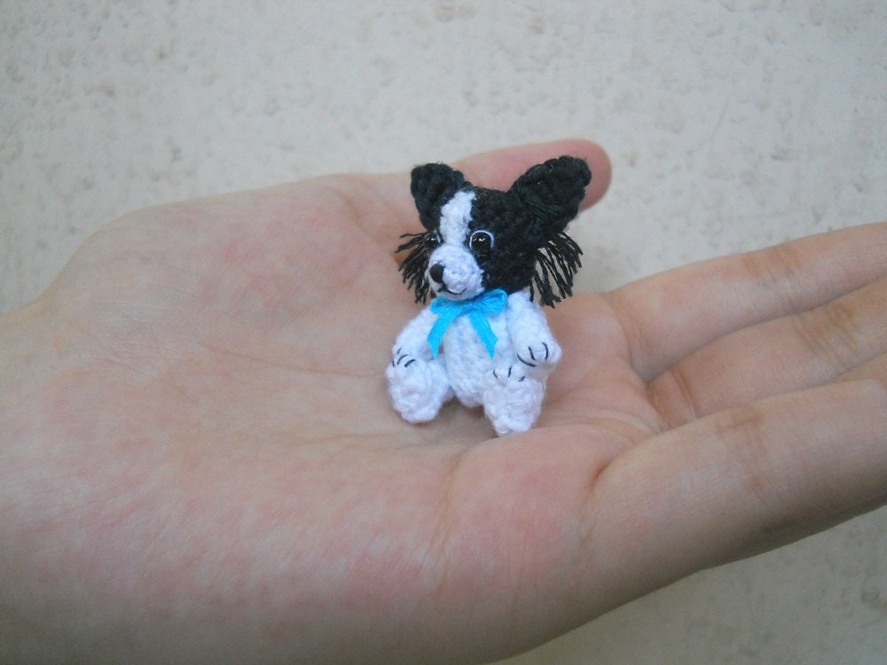 Papillon - Crochet Miniature Dog Stuffed Animals - Made To Order