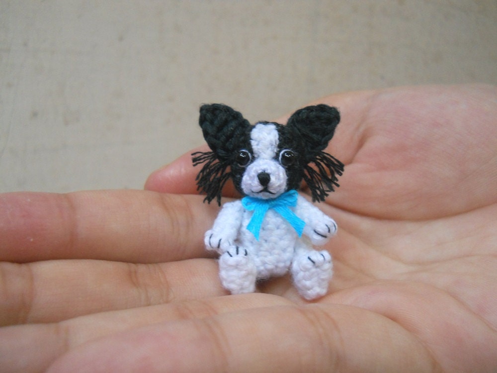 Papillon - Crochet Miniature Dog Stuffed Animals - Made To Order