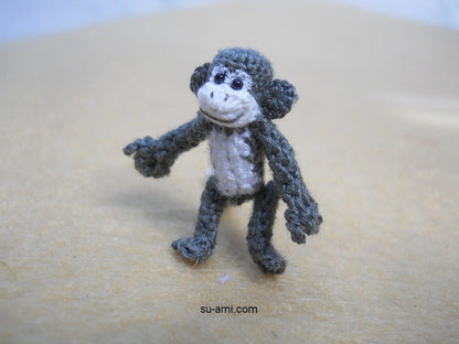 Micro Mini Monkey - Tiny Crocheted Monkeys - Made to Order