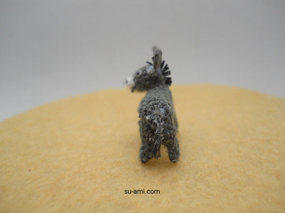 Miniature Donkey 0.6 Inch - Micro Crochet Animals - Made To Order