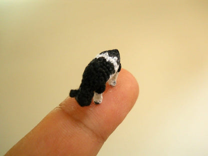 Miniature Cow - Micro Crochet Tiny Stuffed Animal - Made To Order