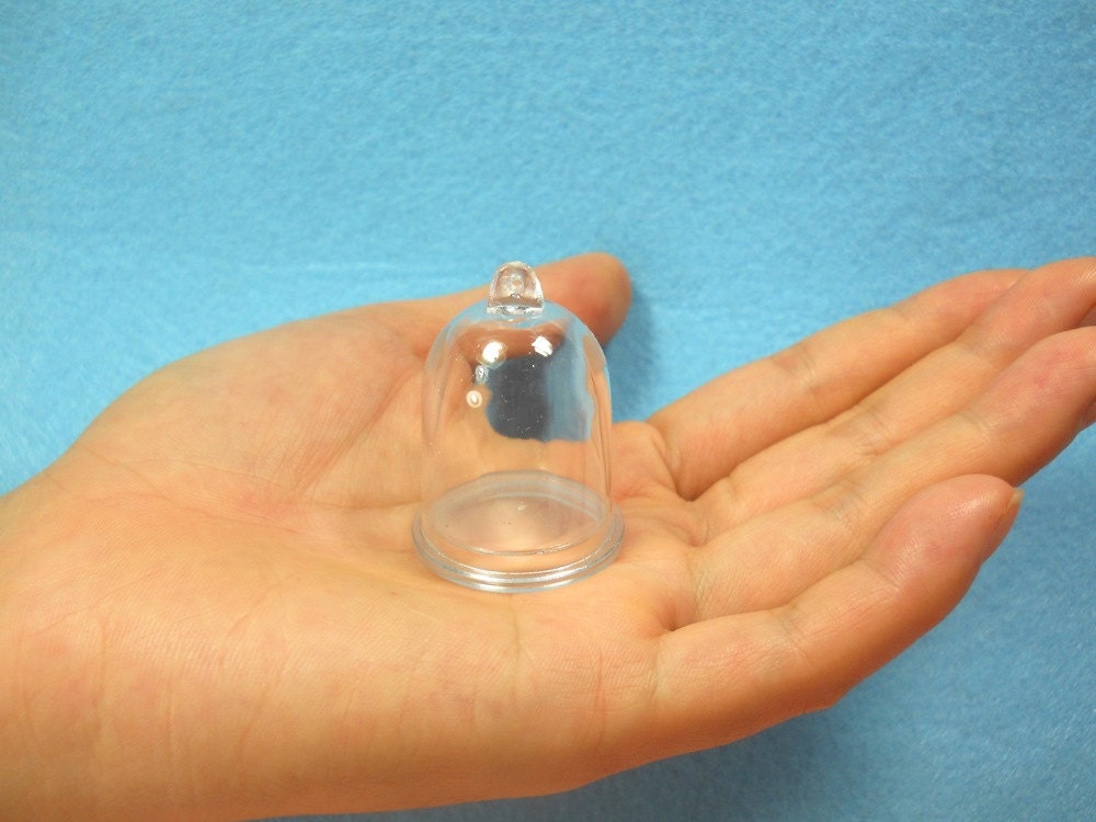 Mini Plastic Dome Pendant, Small Terrarium Domes, Tiny Display Doll Domes - Set of 6 PCS