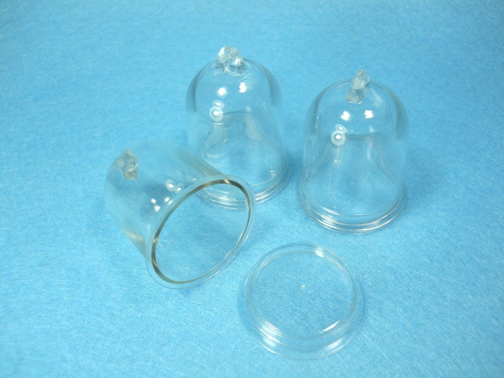 Mini Plastic Dome Pendant, Small Terrarium Domes, Tiny Display Doll Domes - Set of 6 PCS