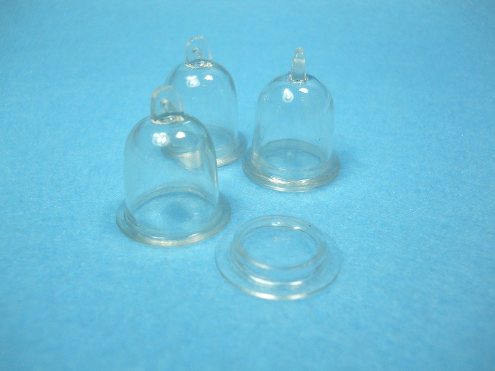 Micro Plastic Dome Pendant - Small Terrarium Domes, Mini Display Doll Domes - Set of 12 PCS