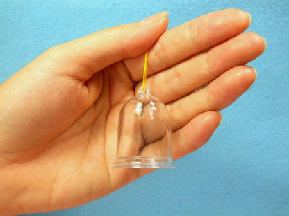 Mini Plastic Dome Pendant, Small Terrarium Domes, Tiny Display Doll Domes - Set of 6 PCS