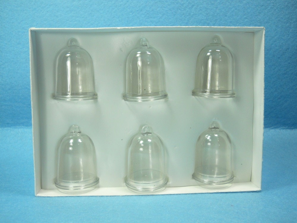 Mini Plastic Dome Pendant, Small Terrarium Domes, Tiny Display Doll Domes - Set of 6 PCS