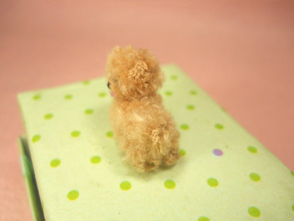 Mini Fawn Maltese Amigurumi - Tiny Crochet Miniature Dog Stuffed Animals - Made To Order