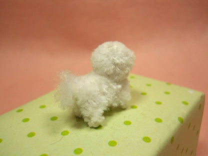 Bichon Frise - Tiny Crochet Miniature Dog Stuffed Animals - Made To Order