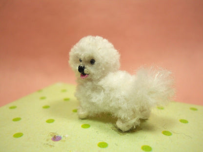 Bichon Frise - Tiny Crochet Miniature Dog Stuffed Animals - Made To Order