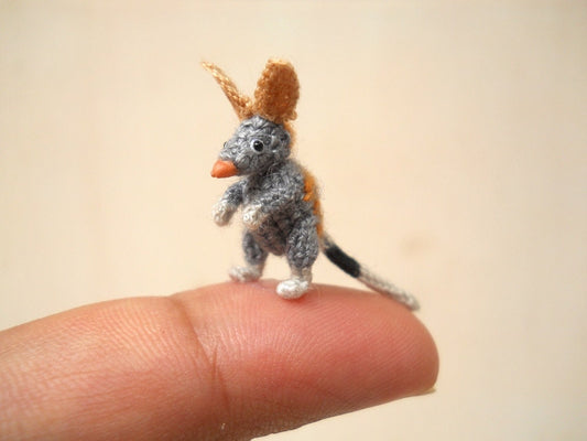 Miniature Bilby Amigurumi - Mini Crochet Rabbit Stuffed Animals - Made To Order
