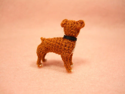 Miniature Fawn Boxer - Tiny Crochet Dog Stuffed Animals - Made To Order