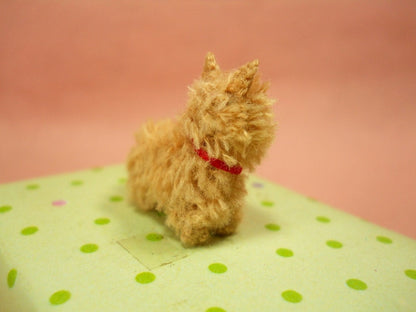 Fawn Cairn Terrier Puppy - Tiny Crochet Miniature Dog Stuffed Animals - Made To Order