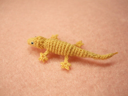 Miniature Lizard - Tiny Crochet Mini Gekko Amigurumi Tiny Animals - Made To Order