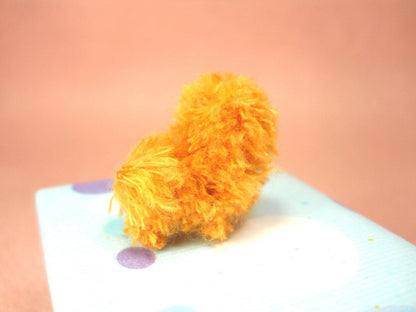 Orange Pomeranian Puppy - Tiny Crochet Miniature Dog Stuffed Animals - Made To Order