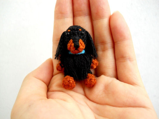 Black Brown Setter - Crochet Miniature Gundog Stuffed Animals - Made To Order
